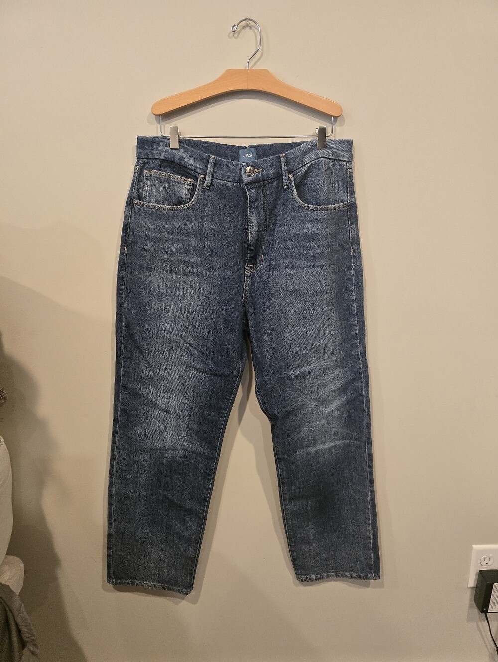Jag Jeans Straight-Leg Denim in Dark Blue